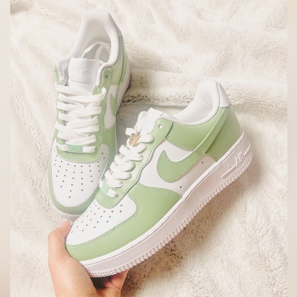 Rare Custom Nike Air Force 1 Sage Green